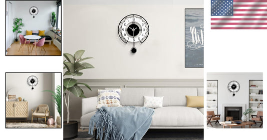 14 Inch Quiet Battery-Operated Wall Clock - Perfect for Living Room & Kitchen