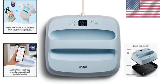 EasyPress 3 (12x10 in) - Safe, Efficient Heat Press for Professional Transfers