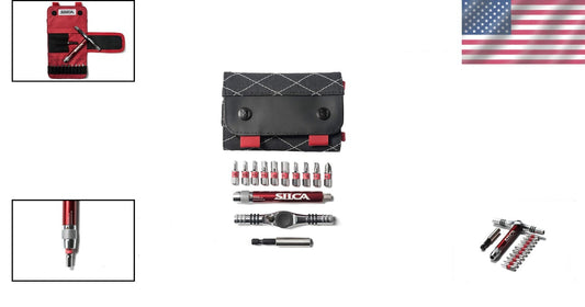 T-Ratchet + Ti-Torque Kit: Complete 10-Piece S2 Hex/Phillips Set in Canvas Case