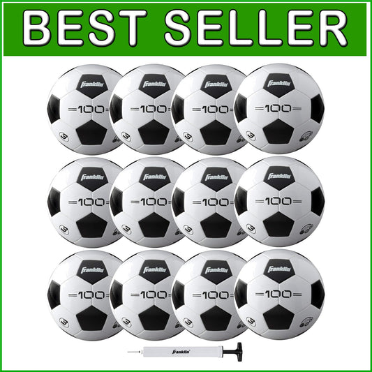 All-Weather Soccer Balls - 12 Pack with Pump - Soft Foam-PVC Construction