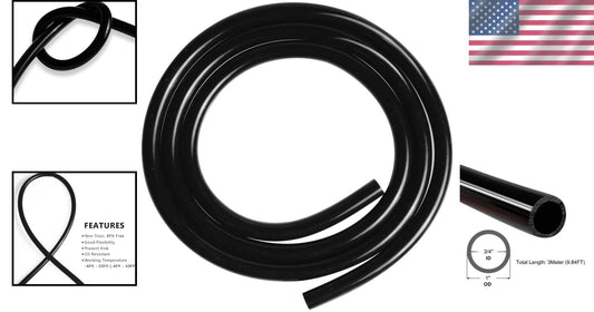 Flexible 3/4" ID Silicone Vacuum Tubing - 9.84ft Hose for Industrial & Food Use
