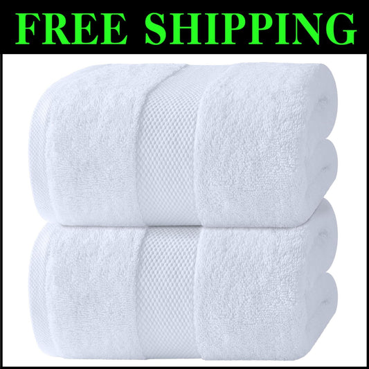 Plush 700 GSM Extra Large Bath Sheets - Absorbent 2 Pack for Ultimate Comfort