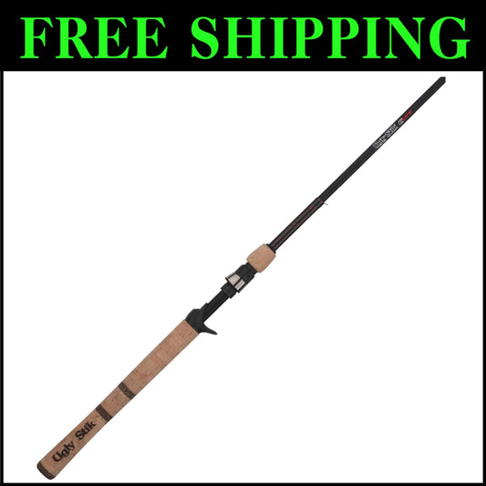 Elite 7' Ultra Light Casting Fishing Rod - Premium Cork Handle & 2-Piece Design
