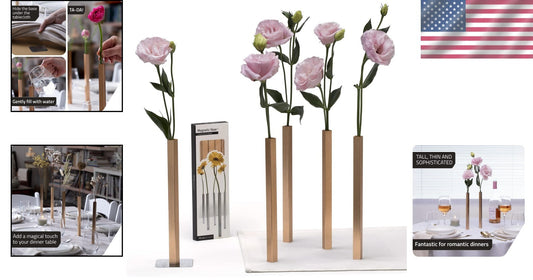 Elegant Magnetic Vases Set of 5 - Perfect for Flowers and Centerpieces