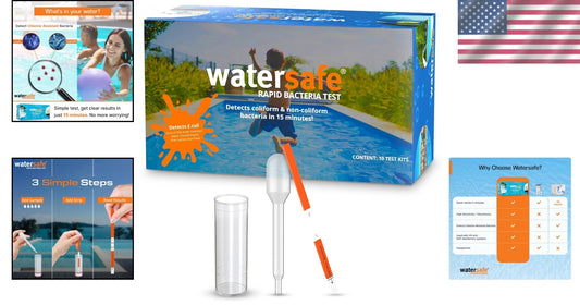 American-Made Water Testing Kit - Rapid Bacteria Detection for Pools & Spas
