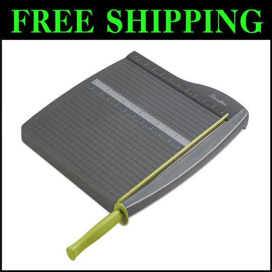 Guillotine Trimmer - 12" Cutting Length for 10 Sheets - Ideal for Home & Office