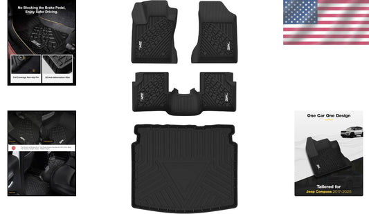 Heavy-Duty Black TPE Floor Mats & Cargo Liners for Ultimate Vehicle Protection