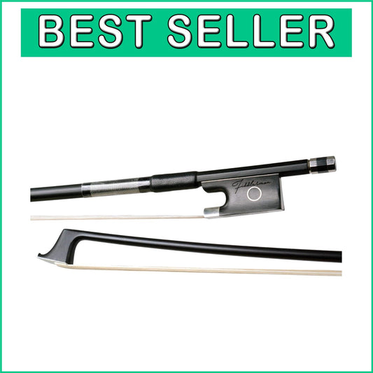 Premium 4/4 Carbon Fiber Violin Bow with Siberian Horsehair & Ebony Frog