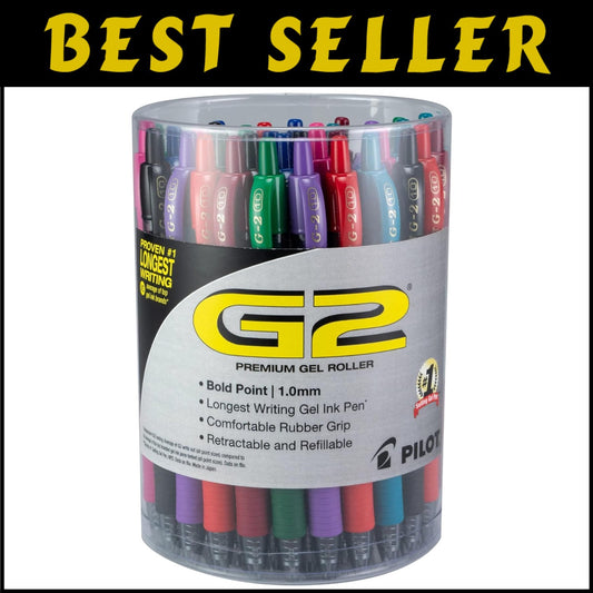 G2 Premium Gel Roller Pens, Bold 1 MM: 36 Pack Assorted Colors for Adults