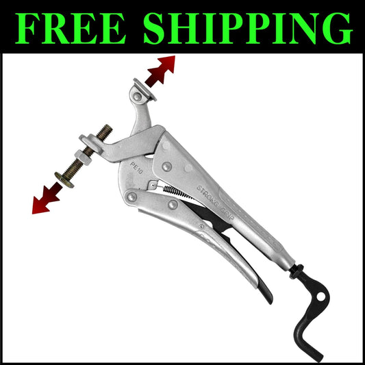 Versatile 10-Inch Reverse-Action Clamping Pliers with Adjustable Magnetic V-Pad