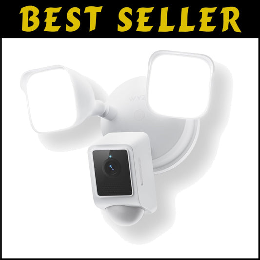 Advanced Floodlight Camera: 2800 Lumens, 2K Resolution & Custom Motion Zones