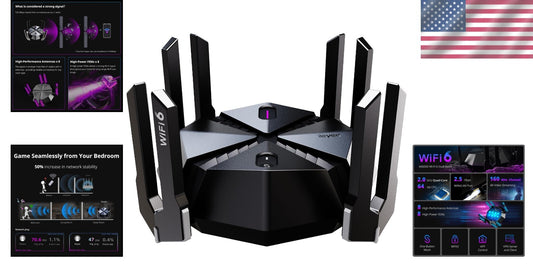 Powerful Wi-Fi 6 Router with 2.5 Gbps Connectivity for Lag-Free Gaming