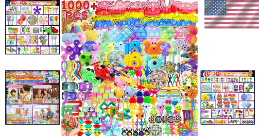 1000+ PCS Fidget Toys Party Favor Set - Creative & Engaging Goodie Bag Stuffers