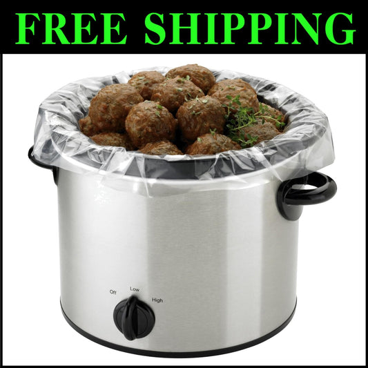 EZ Clean 100 Count Slow Cooker Liners, Perfect for 3-6 Quart Cooking & Baking