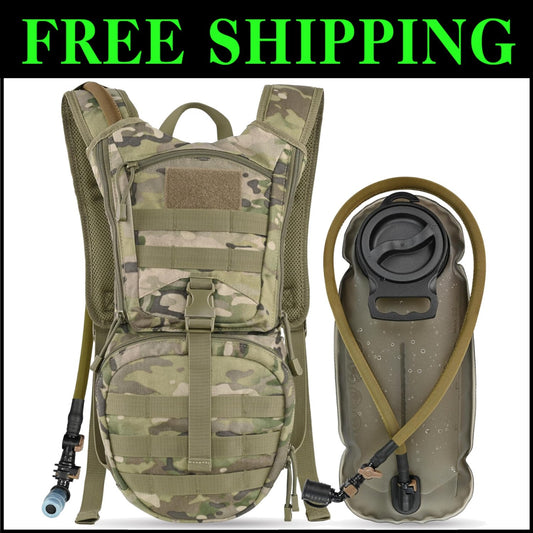 3L Tactical Hydration Pack - High-Durability Nylon Daypack for Hiking & Biking