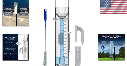 Easy-to-Install Tropo Rain & Snow Gauge - UV Resistant with Large Capacity