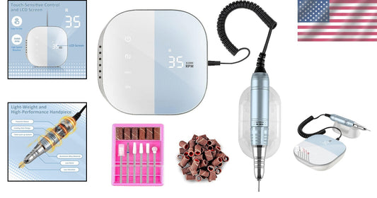 35000RPM Electric Nail Drill with Touch Screen - Perfect for Salon & Home Use