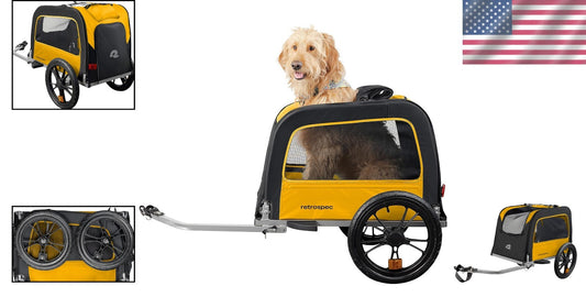 Compact Folding Pet Bike Trailer with Safety Features for Adventurous Pet Owners