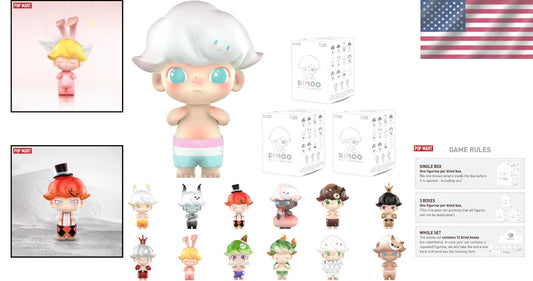 3PC DIMOO Collectible Retro Blind Box Toy Figures – Surprise Designs!