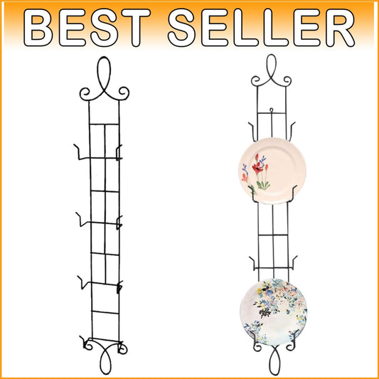 Functional Wall Plate Display Rack - 2pc Set, 42-Inch, Taiwan Craftsmanship