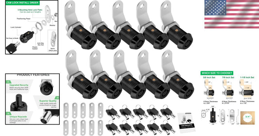 Durable Keyed Alike 10-Pack RV and Camper Locks - Protection for Your Valuables