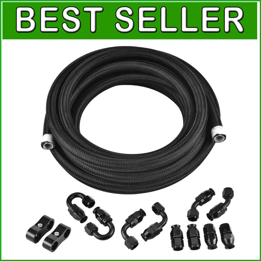 16FT 6AN High-Pressure Nylon Braided Fuel Line - Extreme Temperature Range