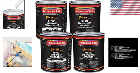 Fast-Drying White Epoxy Primer/Sealer Kit - 2 Qt. Primer & Hardener Included