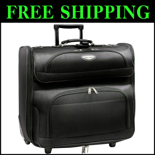 Amsterdam Expandable Business Garment Bag with Compression Straps & Wheels