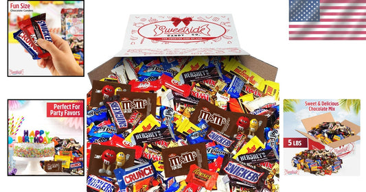 Delicious Assorted Chocolate Candy Mix - 5 lbs for Parties and Movie Nights