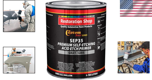 1 Gallon Gray Automotive Self-Etching Primer - Rust Resistant & Flexible Formula