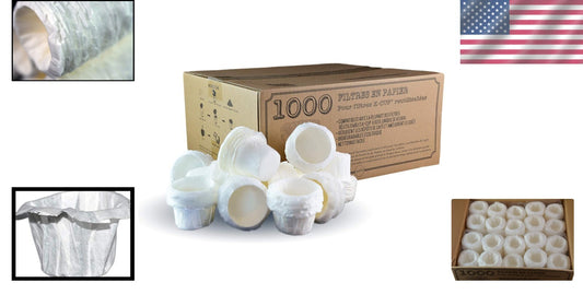 1000 Disposable K-Cup Paper Filters for Keurig - Biodegradable & Easy Brew