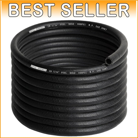 NBR Rubber 5/16 Fuel Hose Line - 25FT, 300 PSI for Versatile Fuel Applications