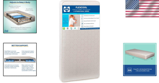 Airy Cotton Cover Crib Mattress with Waterproof Barrier & Hypoallergenic Layers