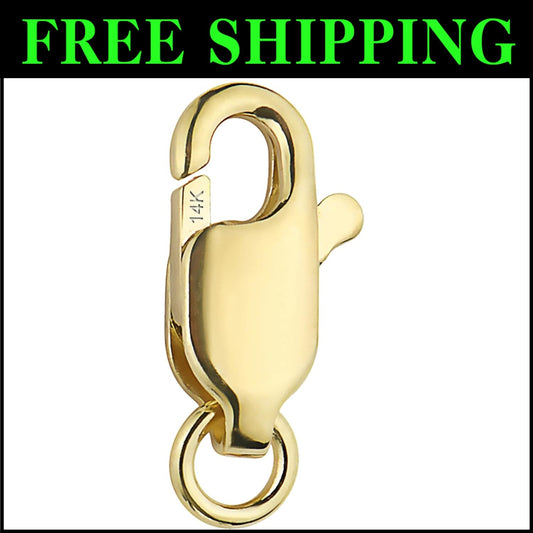 Versatile 4k Yellow Gold Lobster Clasp - Small, Lightweight for Easy Crafting