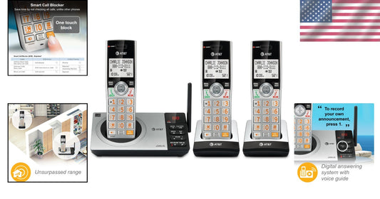 Deluxe DECT 6.0 Cordless Phone System with Digital Answering & Intercom Feature