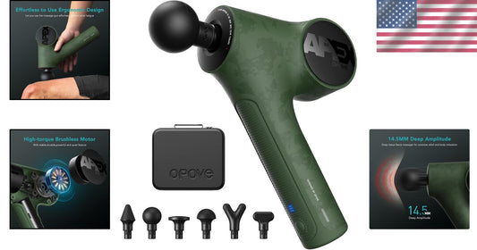 Ergonomic Apex Green Massage Gun: Relaxation & Efficient Muscle Recovery Device
