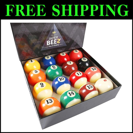 Premium Billiard Balls - 2.25" Tournament Set of 16 - Ideal Gift for Players