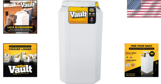 Versatile Airtight Dog & Cat Food Storage Container - 14"L x 28"H, Made in USA