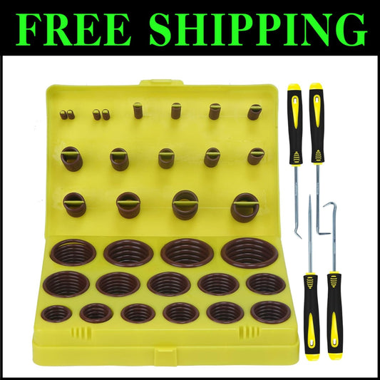 382 PCS SAE Viton O Ring Assortment Kit - 30 Sizes for High-Temperature Appli...