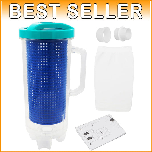 Efficient In-line Leaf Canister with Mesh Filter for Pool Vacuums - 15.3 Inches