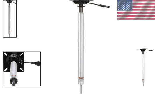 Brushed Aluminum Boat Pedestal Seat Mount - Adjustable 24-30 Inches, Lightweight