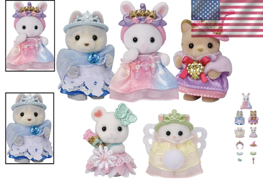 5-Piece Royal Princess Doll Set - Perfect for Ages 3+ and Amusement Park Fun
