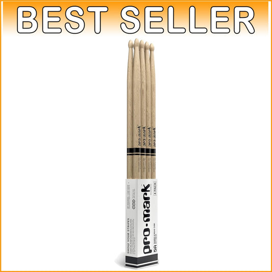 5A Shira Kashi Oak Drumsticks - 4 Premium Pairs with Oval Tip, Buy 3 Get 1 Free