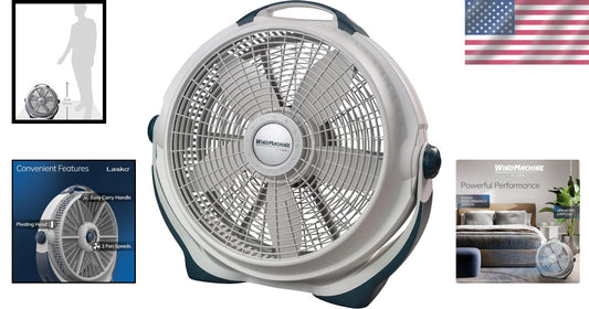 Whisper-Quiet 20" Floor Fan with 3-Speed Settings - Ideal for Home and Office