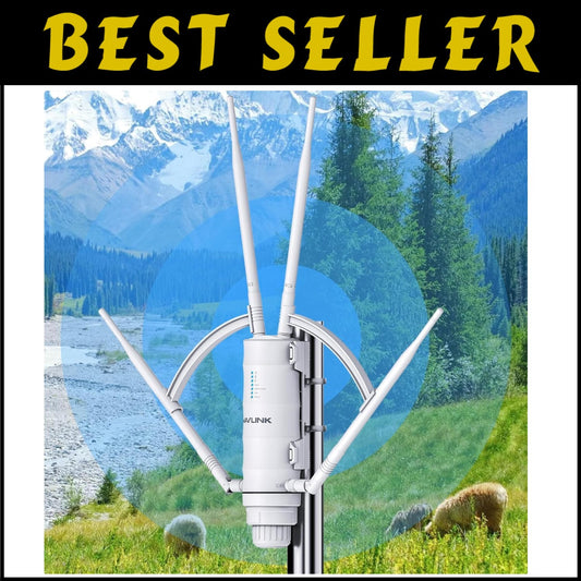 High-Speed AC1200 Outdoor WiFi Range Extender with Dual Gigabit Ethernet Ports