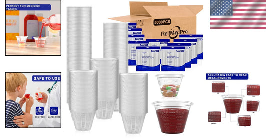 Multi-Purpose 30ml Disposable Medicine Cups - Bulk 5000 Pack for Crafts & Dosage