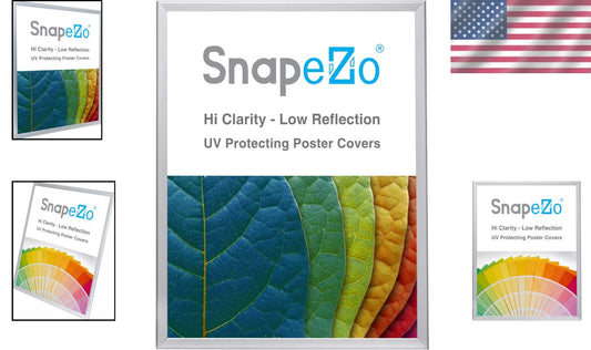 Stylish Front-Loading 36x48 Poster Frame - Silver Aluminum for Modern Displays