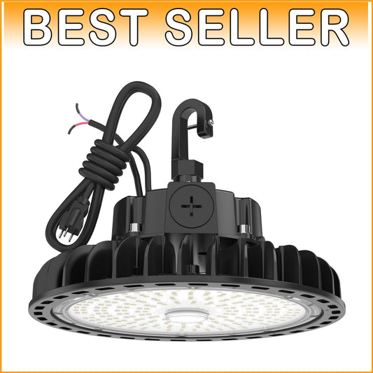 Energy Efficient 100W High Bay UFO LED Light - 14500Lumen, Hook Mount, Dimmable