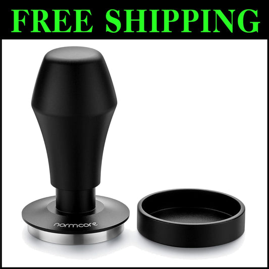 V4 Spring-Loaded Coffee Tamper for Baristas - 3 Interchangeable Pressure Springs