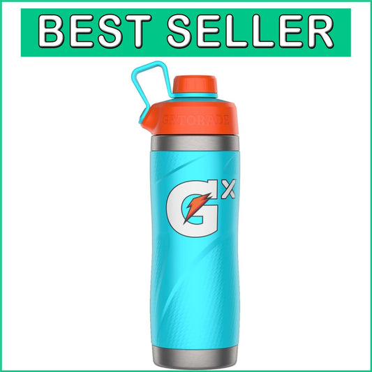 Dishwasher Safe Gx 32oz Neon Blue Bottle - Perfect for Active Lifestyles